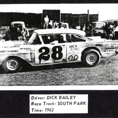 #28 Dick Bailey at South Park (PA) Speedway 1962