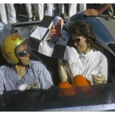 1963 LA Times GP - Dave & Sherry MacDonald in victory circle