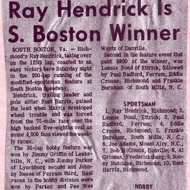 Ray Hendrick-Roy Hendrick Collection-Given to Andy Towler Thanks Roy-To Be put on no other Sites....