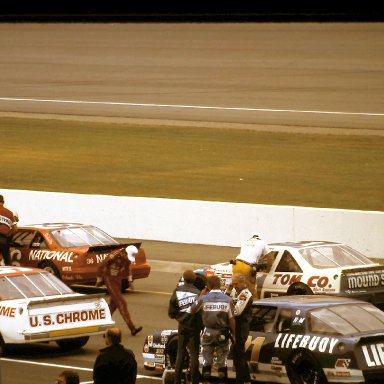 #36 H.B. Bailey #96 Dana Patten #51 David Simco #71 Dave Marcis 1988 Miller High Life 400 @ Michigan