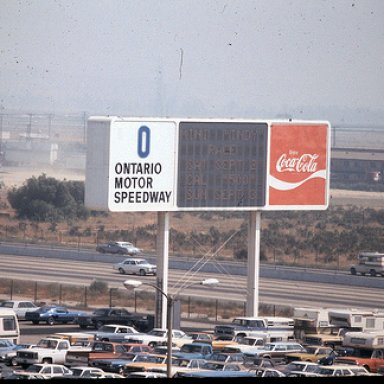 ONTARIO MOTOR SPEEDWAY SIGN