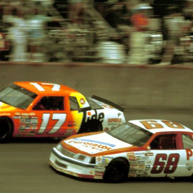 #17 Darrell Waltrip #68 Darrick Cope 1988 Miller High Life 400 @ Michigan