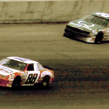 #88 Buddy Baker #26 Ricky Rudd 1988 Miller High life 400 @ Michigan