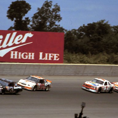 #3 Dale Earnhardt #90 Benny Parsons #7 Alan Kulwicki #11 Terry Labonte 1988 Miller High Life 400 @ Michigan