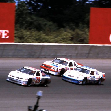 #23 Eddie Bierschwale #15 Brett Bodine #7 Alan Kulwicki 1988 Miller High Life 400 @ Michigan