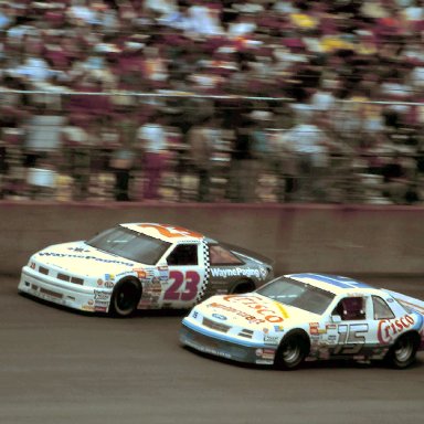 #23 Eddie Bierschwale #15 Brett Bodine 1988 Miller High Life 400 @ Michigan