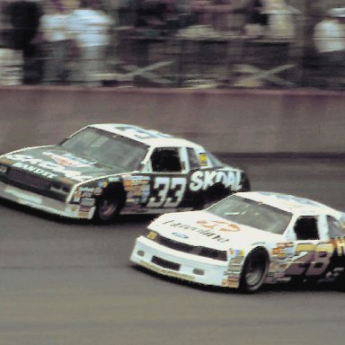 #28 Davey Allison #33 Harry Gant 1988 Miller High Life 400 @ Michigan