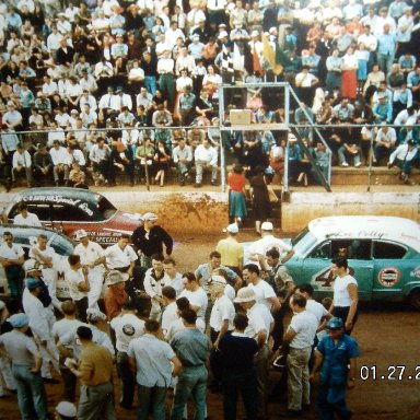 Richard Petty-to Right in White Tee Shirt at Driver Door 42 At Martinsville Speedway