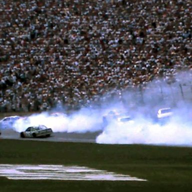 #21 Neil Bonnett #75 Morgan Shepherd #26 Ricky Rudd 1989 1st Twin 125 Qualifying Race @ Daytona (3)