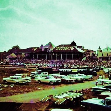 Early 1960's Nashville Fairgrounds Speedway...This beautiful and historic structure lasted nearly 60 years before being destroyed by fire in Sept of 65