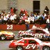 #66 Phil Parsons #64 Eddie Bierschwale #71 Dave Marcis 1986 Miller American 400 @ Michigan