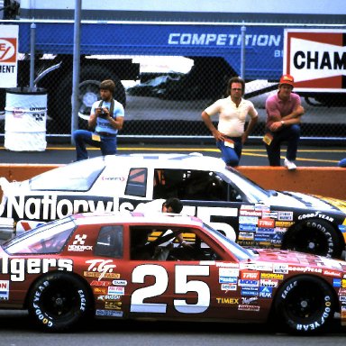 #25 Tim Richmond #75 Jody Ridley 1986 Miller American 400 @ Michigan