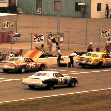 #52 Jimmy Means #25 Ronnie Thomas #05 Richard Brooks 1979 Gabriel 400 @ Michigan