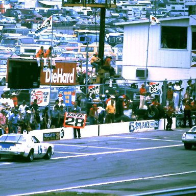 #88 Darrell Waltrip #15 Bobby Allison 1979 Gabriel 400 @ Michigan