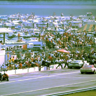 #88 Darrell Waltrip #21 Neil Bonnett #15 Bobby Allison 1979 Gabriel 400 @ Michigan