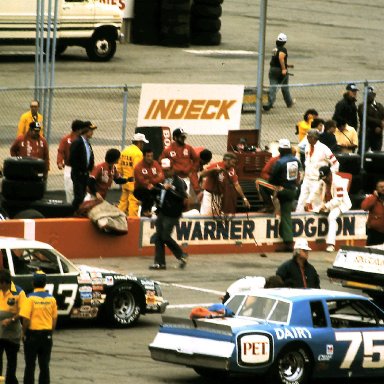 #33 Harry Gant #75 Joe Ruttman 1982 Champion Spark Plug 400 @ Michigan