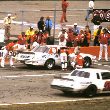 #21 Neil Bonnett #52 Jimmy Means 1982 Champion Spark Plug 400 @ Michigan