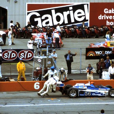 ASA #66 Rusty Wallace #10 Doug Klein #51 Dennis Vogel  CART # 55 Gary Bettenhausen 1982 Detroit News Grand Prix @ Michigan