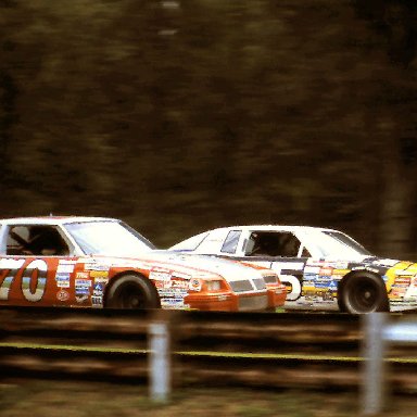 #75 Morgan Shepherd #70 J.D. McDuffie 1986 The Budweiser at the Glen