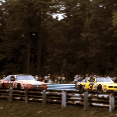 #3 Dale Earnhardt #70 J.D. McDuffie 1986 The Budweiser at the Glen