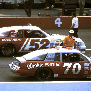 #52 Jimmy Means #70 J.D.McDuffie 1986 Champion Spark Plug 400