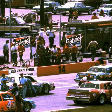 #3 Dale Earnhardt #5 Morgan Shepherd #1 Buddy Baker #43 Richard Petty 1981 Gabriel 400 @ Michigan