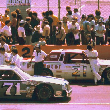 #21 Neil Bonnett #71 Dave Marcis 1981 Gabriel 400 @ Michigan