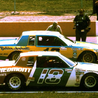 #19 Cecil Gordon #18 Randy Ogden 1981 Gabriel 400 @ Michigan