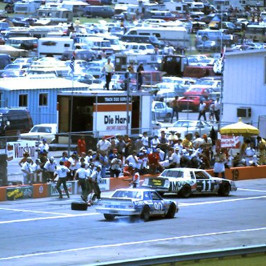 #11 Darrell Waltrip #90 Jody Ridley 1981 Gabriel 400 @ Michigan