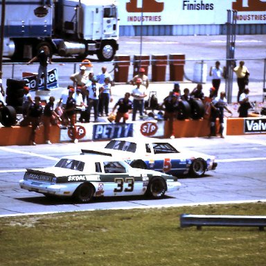 #5 Morgan Shepherd #33 Harry Gant 1981 Gabriel 400 @ Michigan