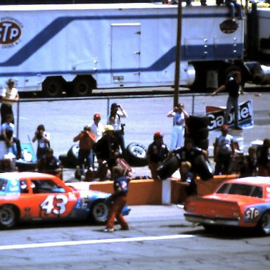 #42 Kyle Petty #43 Richard Petty 1981 Gabriel 400 @ Michigan