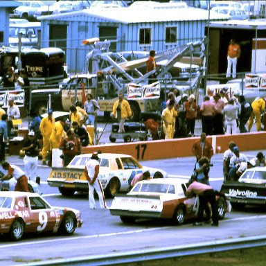 #47 Ron Bouchard #27 Cale Yarbough #75 Gary Balough #44 Terry Labonte #9 Bill Elliott 1981 Champion Spark Plug 400 @ Michigan