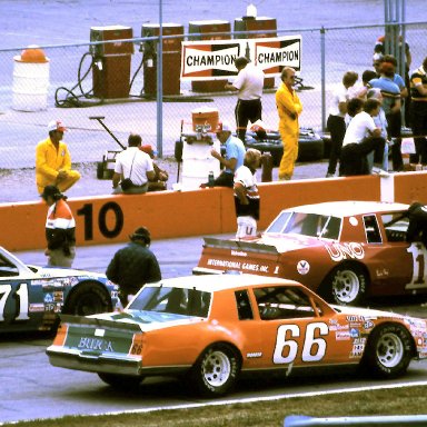 #1 Buddy Baker #71 Dave Marcis #66 Lake Speed 1981 Champion Spark Plug 400 @ Michigan