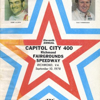 Program Cover,Richmond 1978