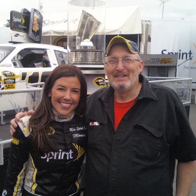 Andy Thats me And Monica Miss SprintCup at Martinsville Speedway Owner of photo Me.