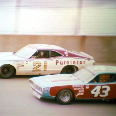 #21 David Pearson #43 Richard Petty 1974 Motor State 400 @ Michigan