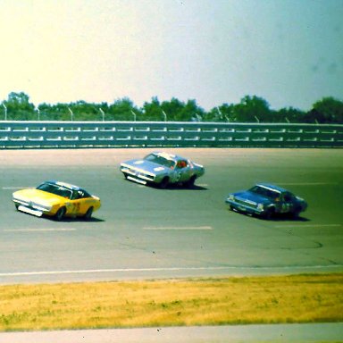 USAC #75 Butch Hartman #61 Terry Ryan #25 Jigger Sirois #05 John Martin 1974 Twin 200 @ Michigan