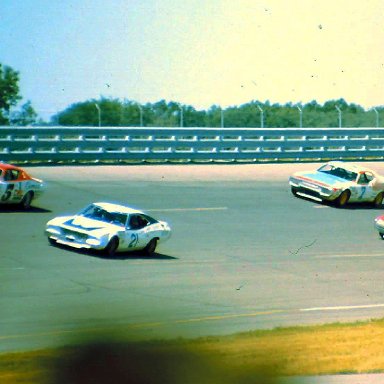 USAC #21 Jack Bowser #5 Paul Feldner #12 Bay Darnell #7 Norm Nelson 1974 Twin 200 @ Michigan