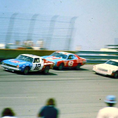 #15 Buddy Baker #12 Bobby Allison #43 Richard Petty #11 Cale Yarborough 1974 Yankee 400 @ Michigan