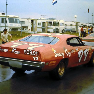 #77 Charlie Roberts #25 Jabe Thomas 1973 Motor State 400 @ Michigan