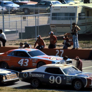 #90 Richard Brooks #43 Richard Petty 1977 Champion Spark Plug 400 @ Michigan