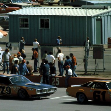 #61 Joe Mihalic #79 Frank Warren 1977 Champion Spark Plug 400 @ Michigan