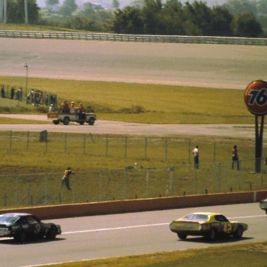 #8 Ed Negre #42 Elmo Langley #3 Richard Childress 1977 Champion Spark Plug 400 @ Michigan