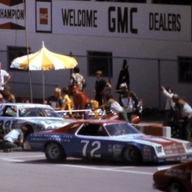 #12 Bobby Allison #72 Benny Parsons #88 Darrell Waltrip 1977 Champion Spark Plug 400 @ Michigan