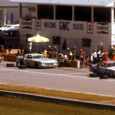 #72 Benny Parsons #88 Darrell Waltrip #75 Butch Hartman 1977 Champion Spark Plug 400 @ Michigan