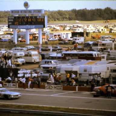 #43 Richard Petty #88 Darrell Waltrip #2 Dave Marcis 1977 Champion Spark Plug 400 @ Michigan