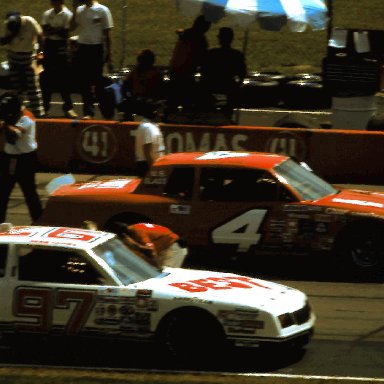 #4 Tommy Ellis #97 Dean Combs 1984 Champion Spark Plug 400 @ Michigan