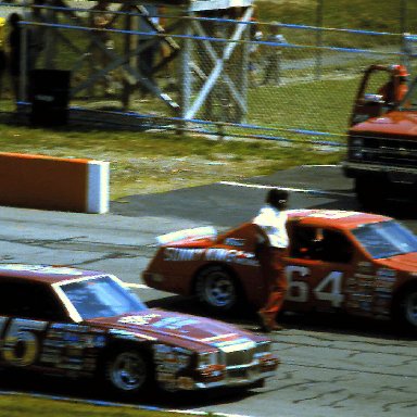 #64 Ken Schrader #45 Jeff Hooker 1984 Champion Spark Plug 400 @ Michigan