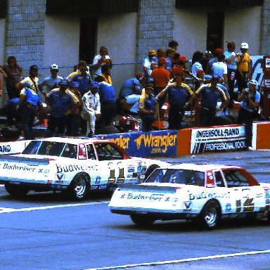 #11 Darrell Waltrip #12 Neil Bonnett 1984 Champion Spark Plug 400 @ Michigan