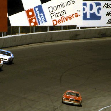 #9 Bill Elliott #11 Darrell Waltrip #44 Terry Labonte #22 Bobby Allison 1984 Champion Spark Plug 400 @ Michigan